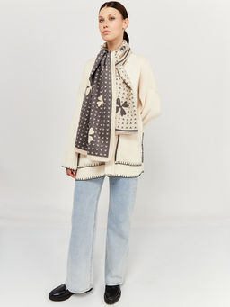 в составе ШЕРСТЬ и КАШЕМИР Большой, мягкий, теплый двусторонний палантин - Tantino фото 6