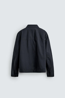 SOBRECAMISA REGULAR FIT POPEL?N / Marino - Zara фото 8