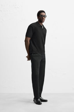 VERTICAL TEXTURED POLO SHIRT - Zara фото 4