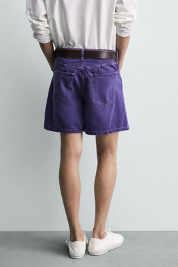 BERMUDA DENIM RELAXED FIT COLOR / Morado - Zara фото 3