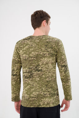 Футболка мужская длинный рукав из кулирки цифра светло-зеленый - Амадэль фото 7