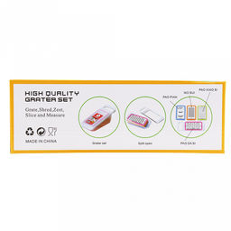 Терка из нержавеющей стали Хозяюшка 25,5х10,5х8,5см, с пластмассовым контейнером с крышкой 0,5л 20,5х10х5см, с насадками - 4 вида, пластмассовый держатель для насадки, в коробке (Китай) - Домашняя мода фото 15