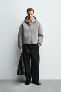 COMPACT BOXY FIT ZIP-UP SWEATSHIRT
