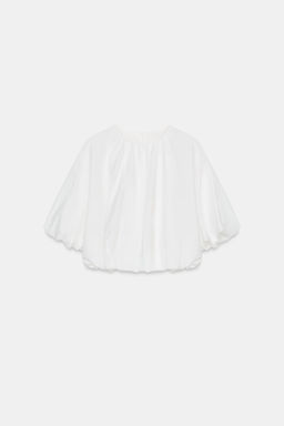POPLIN BALLOON SLEEVE TOP - Zara фото 8