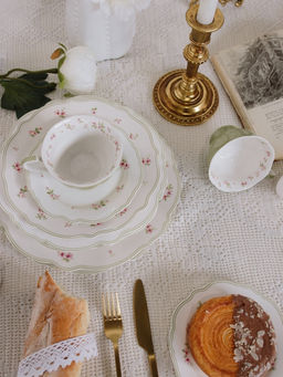 Чайная пара WY Spring flowers, фарфор, 220 мл, зелёная