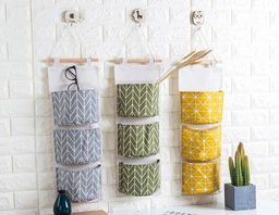 Карманы на стену полукруглые Орнамент (1288) Желтый