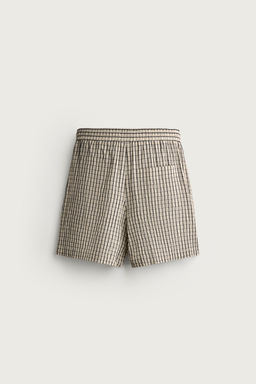 BERMUDA RELAXED FIT CUADROS / Beige claro - Zara фото 5