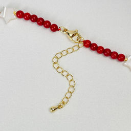 Бусы детские из Коралла и Перламутра 34 см +