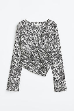 Blusa cruzada de saten