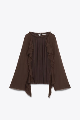 FLOWING RUFFLED BLOUSE - Zara фото 7