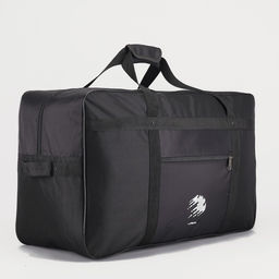 Сумка дорожная на молнии, наружный карман, чёрная