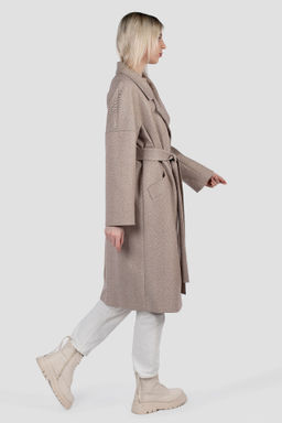 Пальто женское демисезонное (пояс) - El podio фото 3