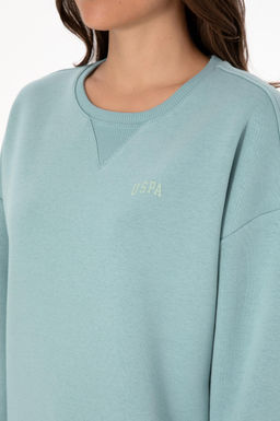 Kad_n Mint _ardonlu Bisiklet Yaka Basic Sweatsh_rt