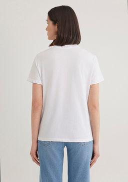 Mavi Bask?l? Beyaz Tisort  фото 4