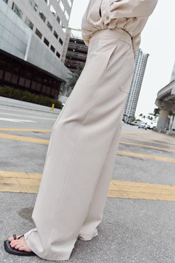 PANTAL?N RECTO NERVIO / Crudo - Zara фото 4