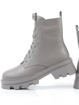 04-M3-2171 GRAY Ботинки зимние женские (натуральная кожа, натуральный мех)