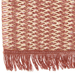 Цена за 2 шт. Салфетка на стол 30*45см "Бохо" плетеная, розовая