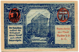 50 геллеров 1920 года Австрия Тульн-на-Дунае (нотгельд)