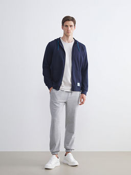 Kap??onlu Uzun Kollu Erkek Fermuarl? Sweatshirt