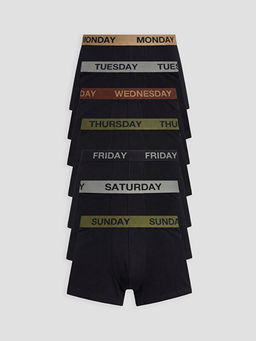 Standart Kal?p Pamuklu Esnek Erkek Boxer 7li