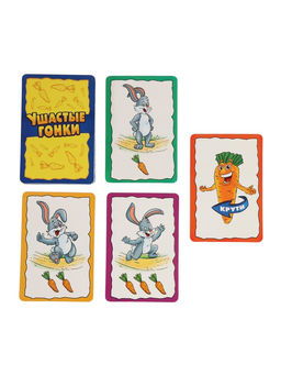 УЦЕНКА Настольная игра на внимательность Ушастые гонки, 24 карточки, 16 зайцев, 2-4 игрока, 4+