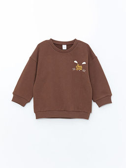 Bisiklet Yaka Uzun Kollu Bask?l? Erkek Bebek Sweatshirt ve E?ofman Alt 2li Tak?m - Waikiki фото 2