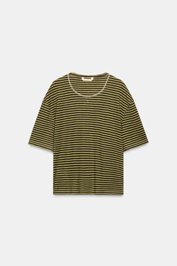 CAMISETA RAYAS R?STICA / Marr?n / Verde