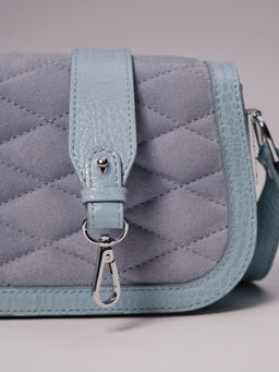 Сумка замшевая на плечо Deboro 30791 голубая вода