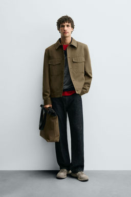 COTTON BLEND TECHNICAL JACKET