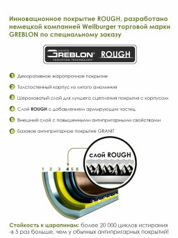 Сковорода 30см АП Гранит brown со съемной ручкой арт.030806 /Мечта/  фото 3