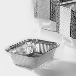 Цена за 100 шт. Форма из фольги для выпечки и запекания Доляна, 430 мл, 1411.54.5 см  фото 3