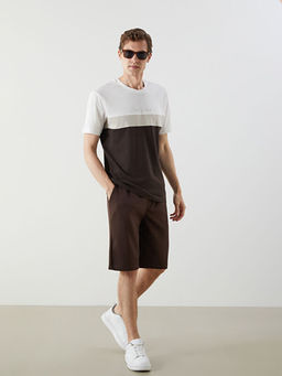 Bisiklet Yaka K?sa Kollu Renk Bloklu Erkek Ti??rt