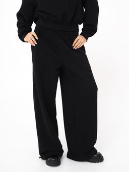 Палаццо женские с эффектом велюра, черные - Inzibe фото 3