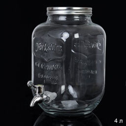 Банка с краном 4 л для напитков 25 см x15 см / ESH698 /уп 12/ Лимонадник - Галеонтрейд фото 2