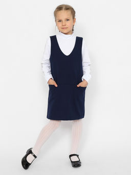 CRB wear/CWJG 63611-41 Сарафан для девочки,темно-синий/Ex.Cherubino  фото 2