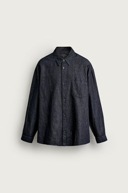 CAMISA DENIM LIGERO RELAXED FIT / ?ndigo - Zara фото 8