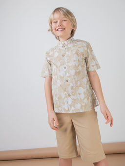 Рубашка хлопковая Тропики с коротким рукавом 7+ - Bungly фото 5