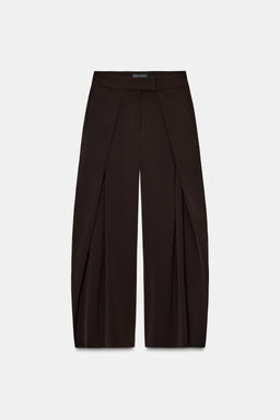 PANTAL?N WIDE LEG ZW COLLECTION / Marr?n - Zara фото 5