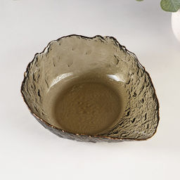 Салатник «Ракушка», 930 мл, 22.5×17.5×7 см, фигурный, стекло, коричневый