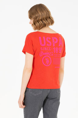 U. S. Polo Assn Женская красная футболка с круглым вырезом - U.s. polo assn фото 19