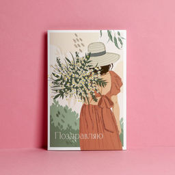 Цена за 10 шт. Открытка Поздравляю, глиттер, 12?18 см