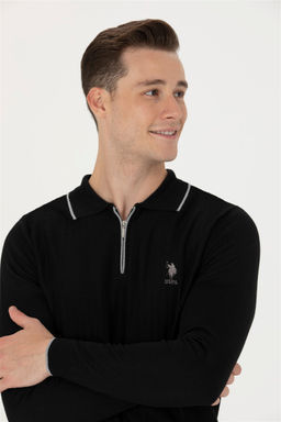U. S. Polo Assn Мужской черный свитер - U.s. polo assn фото 2