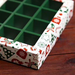 Коробка под 12 конфет Новогодний паттерн, 19?15?3.5 см - UPAK LAND фото 3