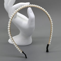 Ободок для волос с майоркой, цвет белый