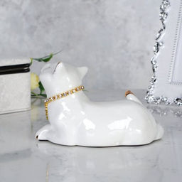 Статуэтка Кошка белая 6х10х7 см / B3009-4 /уп 96/ - ГалеонТрейд фото 2