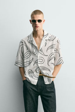 CAMISA JACQUARD ESTAMPADO PAISLEY / Blanco - Zara фото 2