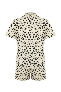 Trendyolmilla Cok Renkli %100 Pamuklu Leopar Desenli Sortlu Orme Pijama Tak?m? THMSS24PT00025  фото 9