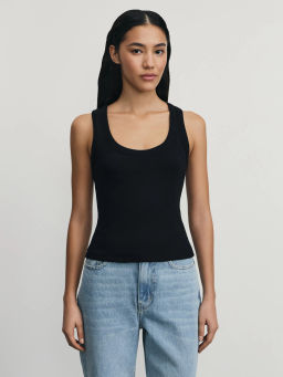 Базовый топ в рубчик / Zarina  фото 3