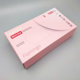 Mediok Перчатки нитриловые смотровые одноразовые неопудренные / Nitrile Optima, размер S, розовый фламинго, 50 пар (100 штук) фото 2