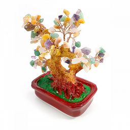 Дерево счастья MIX натуральные камни 19см-14см